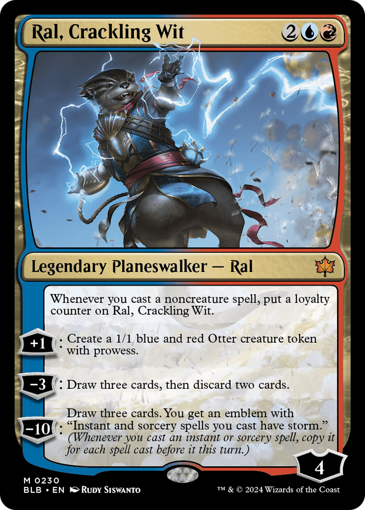Ral, Crackling Wit (BLB-230) - Bloomburrow - Premium MTG Single from Wizards of the Coast - Just $8.29! Shop now at Game Crave Tournament Store