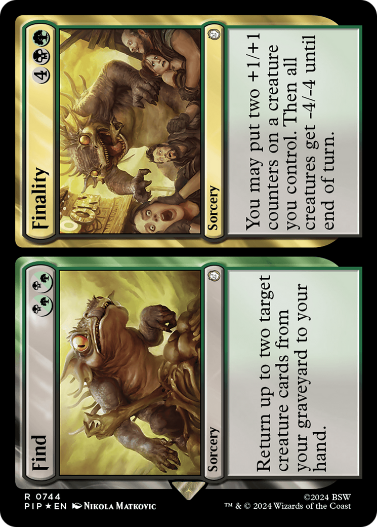 Find // Finality (PIP-744) - Fallout - Premium MTG Single from Wizards of the Coast - Just $0.98! Shop now at Game Crave Tournament Store