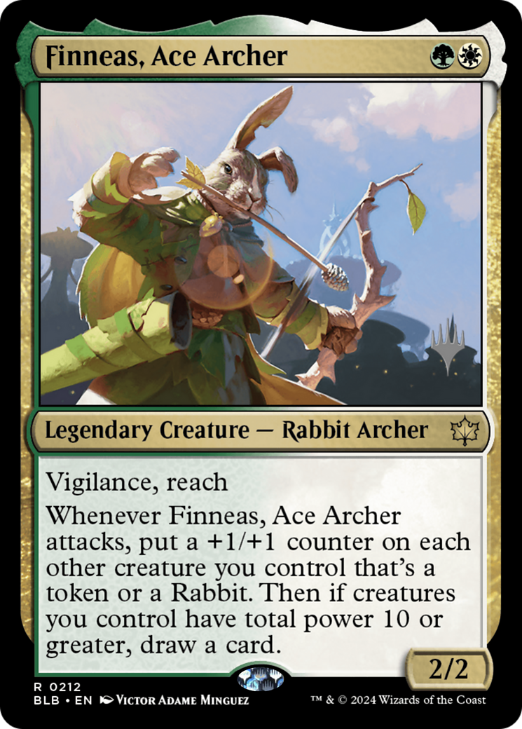 Finneas, Ace Archer (PBLB-212P) - Bloomburrow Promos - Premium MTG Single from Wizards of the Coast - Just $0.32! Shop now at Game Crave Tournament Store