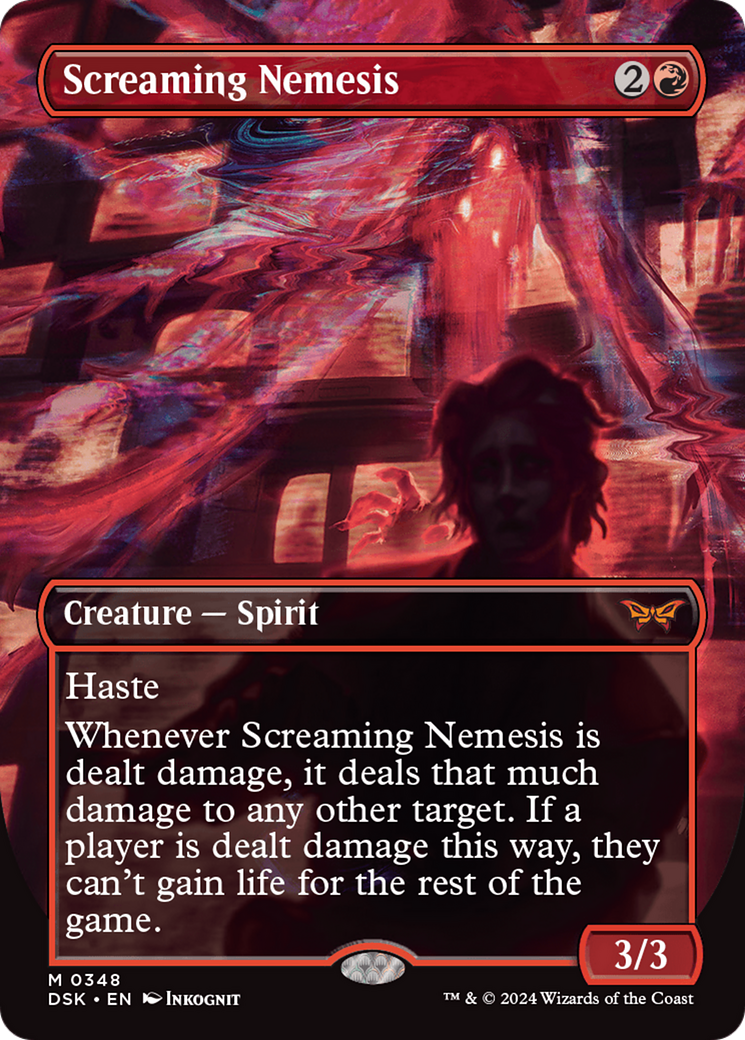 Screaming Nemesis (DSK-348) - Duskmourn: House of Horror (Borderless) - Premium MTG Single from Wizards of the Coast - Just $15.25! Shop now at Game Crave Tournament Store