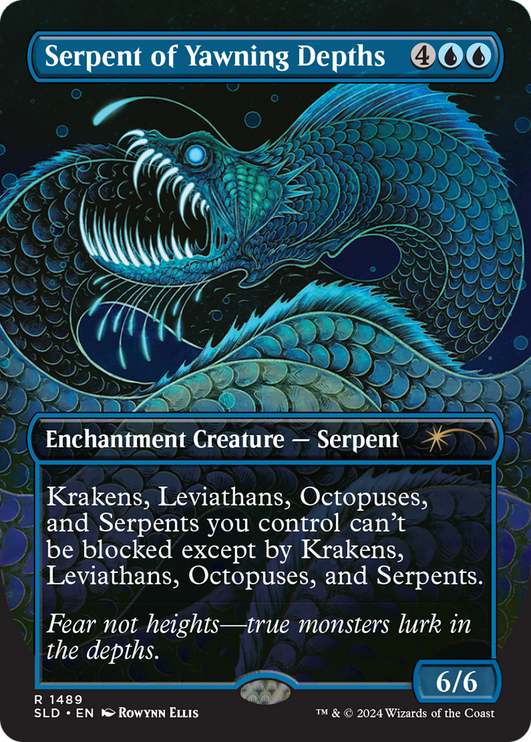 Serpent of Yawning Depths (SLD-1489) - Secret Lair Drop - Premium MTG Single from Wizards of the Coast - Just $15.01! Shop now at Game Crave Tournament Store