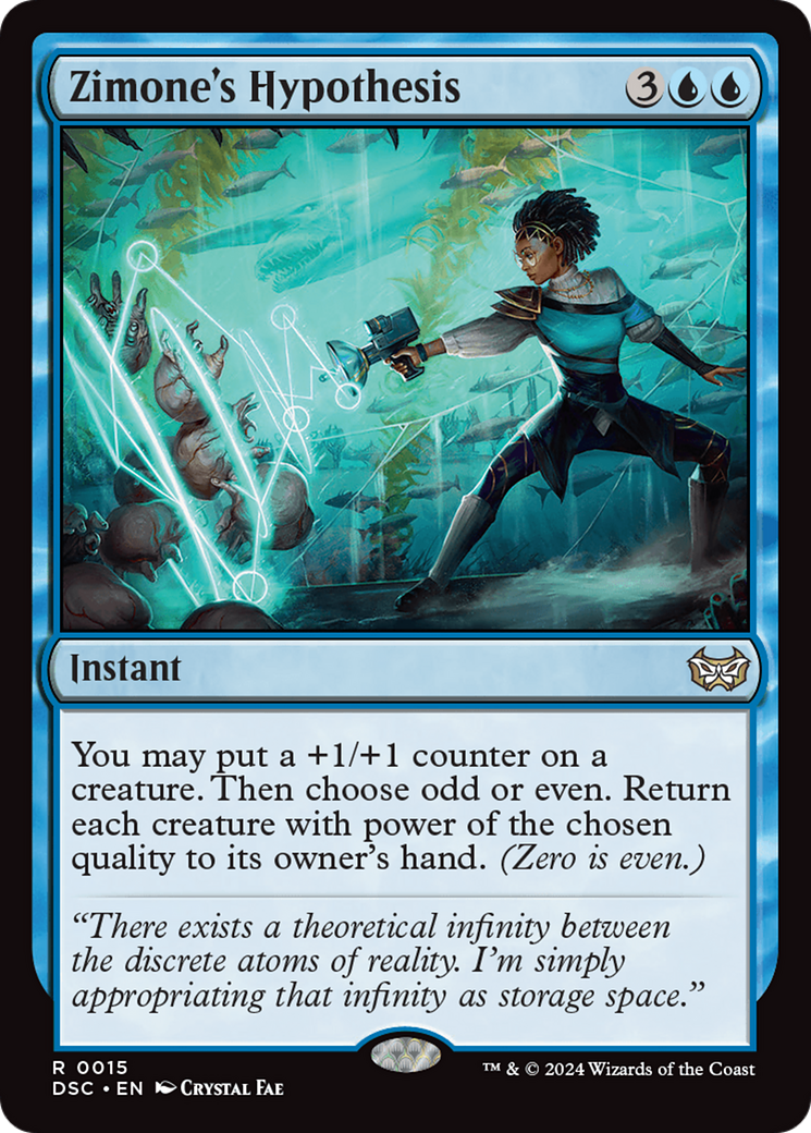 Zimone's Hypothesis (DSC-015) - Duskmourn: House of Horror Commander - Premium MTG Single from Wizards of the Coast - Just $0.25! Shop now at Game Crave Tournament Store
