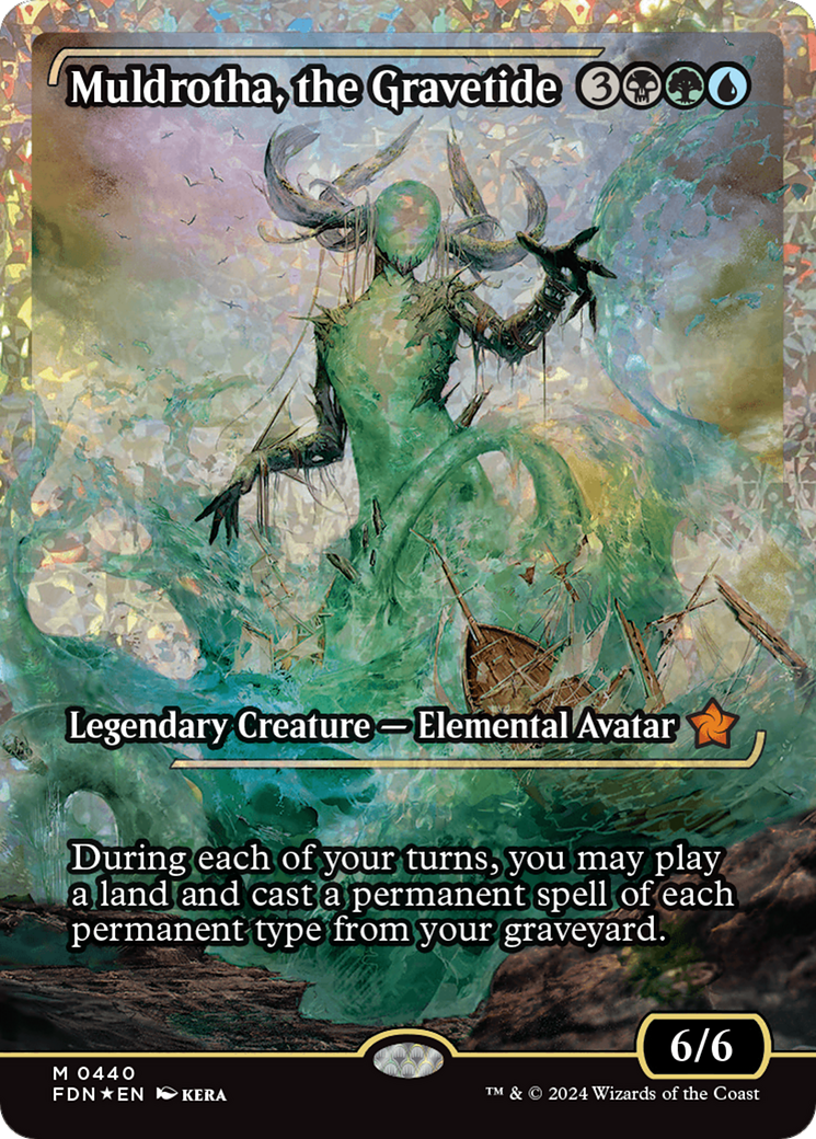 Muldrotha, the Gravetide (FDN-440) - Foundations: (Showcase) Foil - Premium MTG Single from Wizards of the Coast - Just $143.98! Shop now at Game Crave Tournament Store