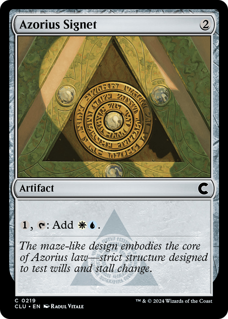 Azorius Signet (CLU-219) - Ravnica: Clue Edition - Premium MTG Single from Wizards of the Coast - Just $0.25! Shop now at Game Crave Tournament Store