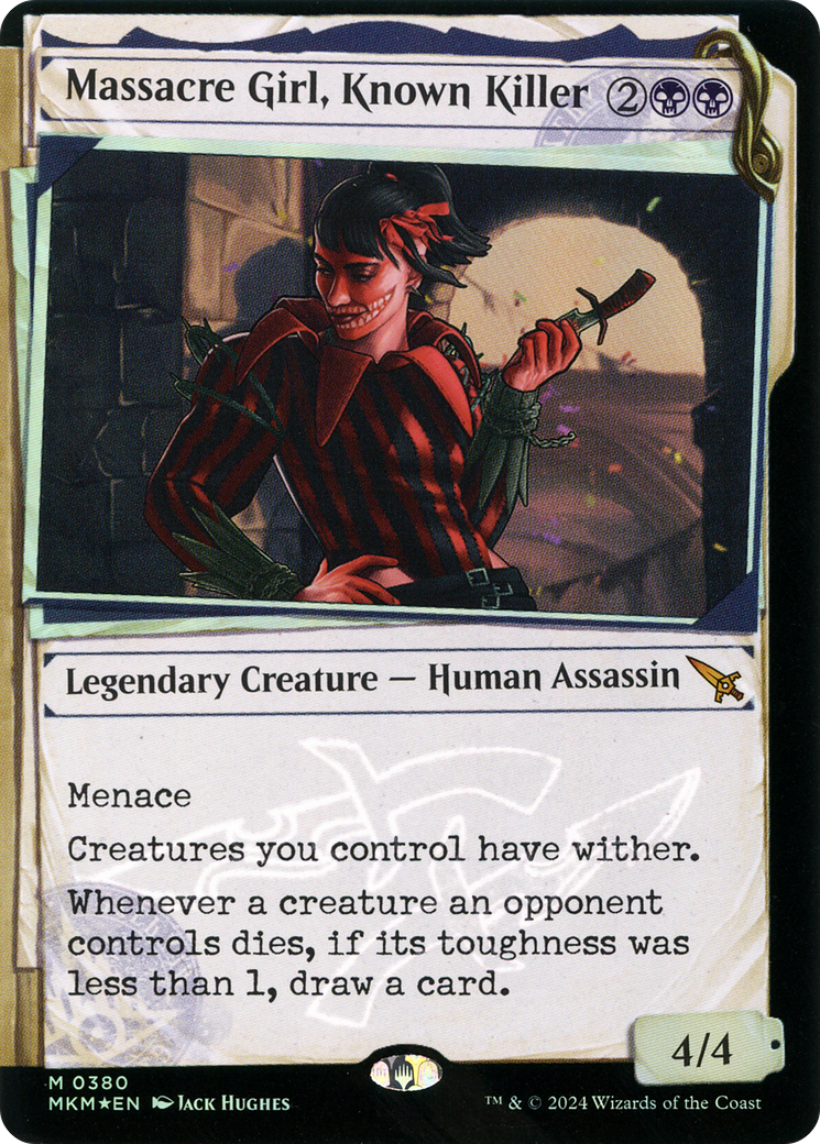 Massacre Girl, Known Killer (MKM-380) - Murders at Karlov Manor: (Showcase) Foil - Premium MTG Single from Wizards of the Coast - Just $7.04! Shop now at Game Crave Tournament Store