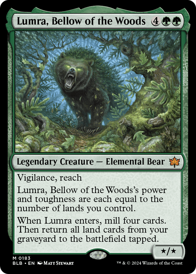 Lumra, Bellow of the Woods (BLB-183) - Bloomburrow Foil - Premium MTG Single from Wizards of the Coast - Just $11.10! Shop now at Game Crave Tournament Store