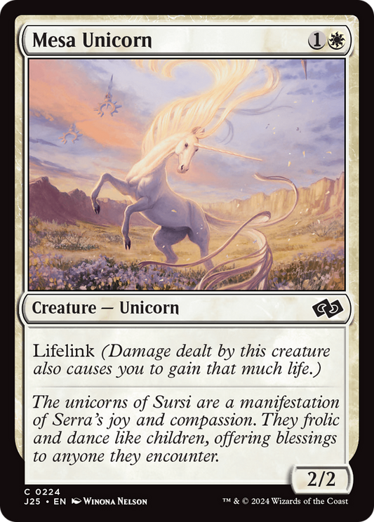 Mesa Unicorn (J25-224) - Foundations Jumpstart - Premium MTG Single from Wizards of the Coast - Just $0.25! Shop now at Game Crave Tournament Store