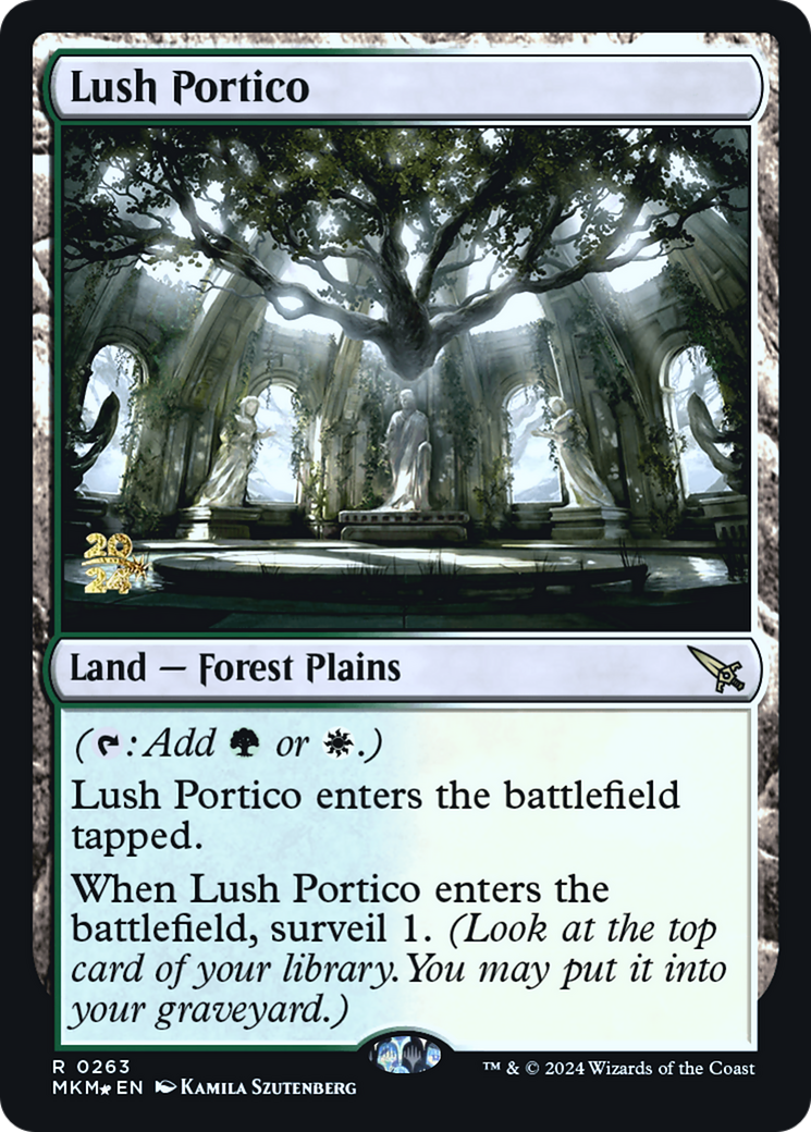 Lush Portico (PMKM-263S) - Murders at Karlov Manor Promos Foil - Premium MTG Single from Wizards of the Coast - Just $7.50! Shop now at Game Crave Tournament Store