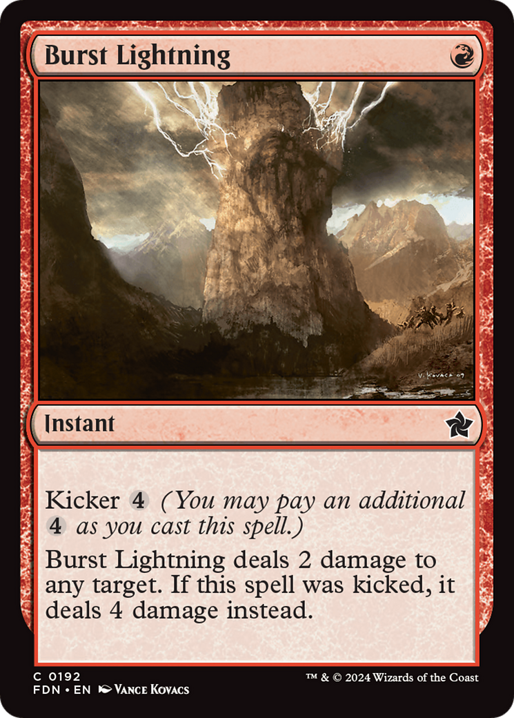 Burst Lightning (FDN-192) - Foundations Foil - Premium MTG Single from Wizards of the Coast - Just $1.14! Shop now at Game Crave Tournament Store