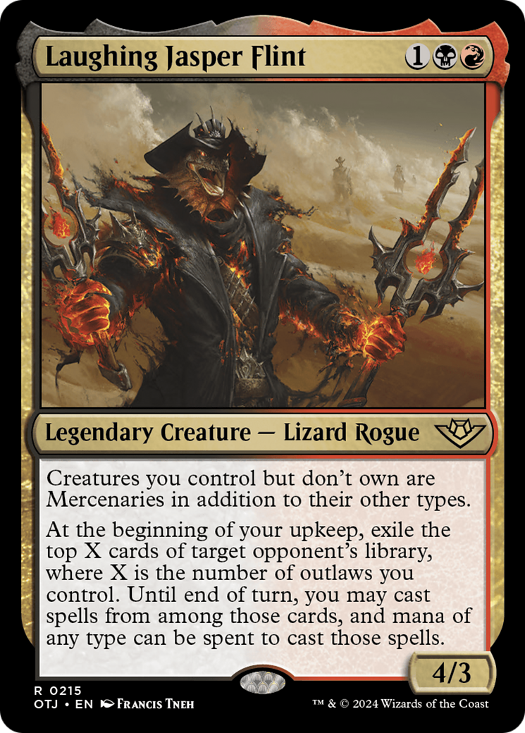 Laughing Jasper Flint (OTJ-215) - Outlaws of Thunder Junction Foil - Premium MTG Single from Wizards of the Coast - Just $0.60! Shop now at Game Crave Tournament Store