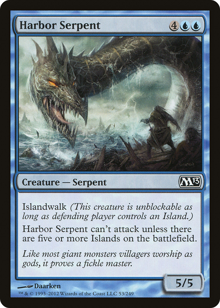 Harbor Serpent (M13-053) - Magic 2013 - Premium MTG Single from Wizards of the Coast - Just $0.25! Shop now at Game Crave Tournament Store