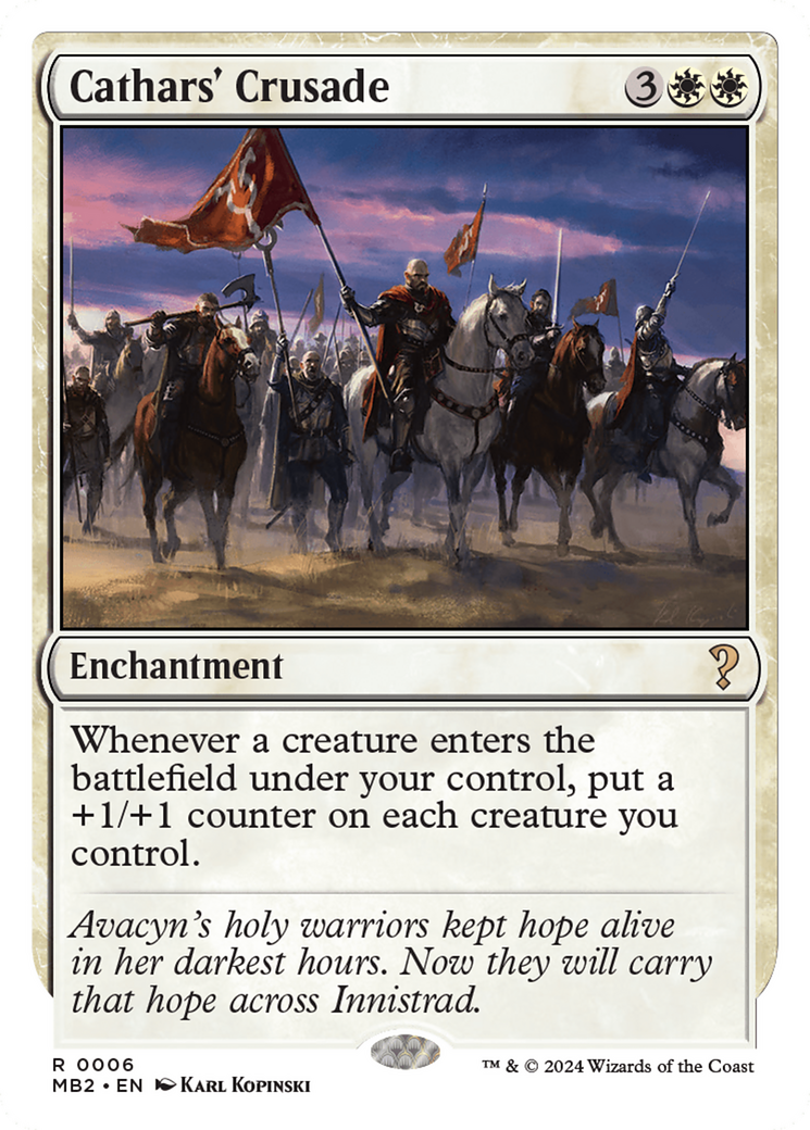 Cathars' Crusade (MB2-006) - Mystery Booster 2 - Premium MTG Single from Wizards of the Coast - Just $3.38! Shop now at Game Crave Tournament Store