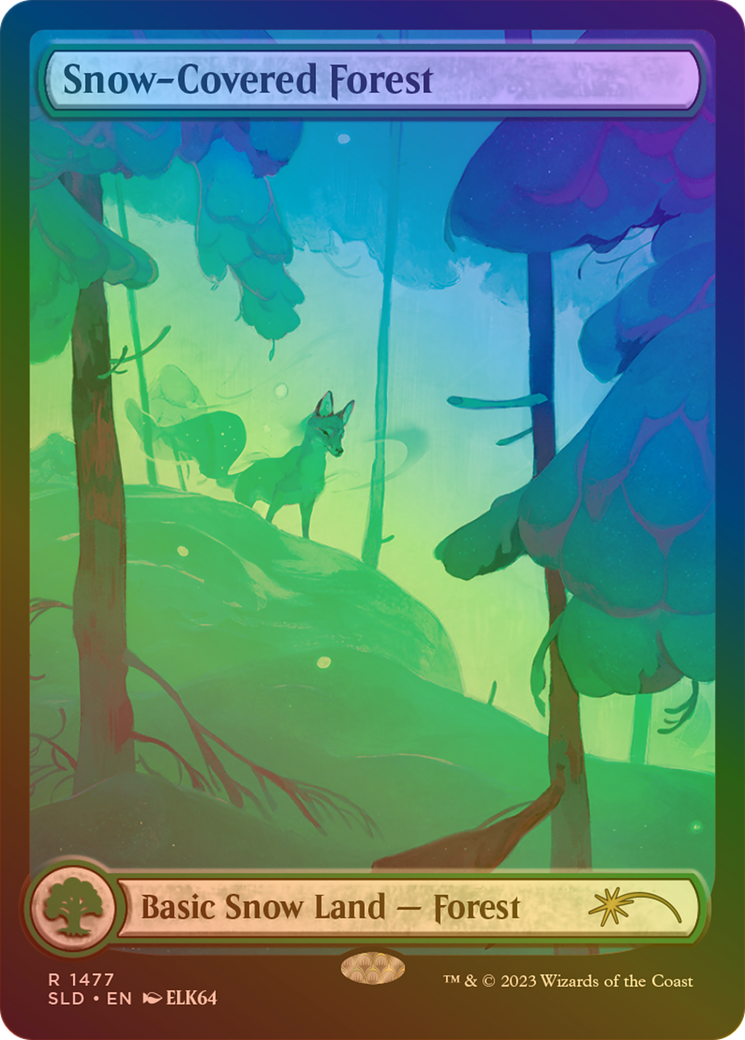 Snow-Covered Forest (SLD-1477★) - Secret Lair Drop: (Full Art) Foil - Premium MTG Single from Wizards of the Coast - Just $28.23! Shop now at Game Crave Tournament Store