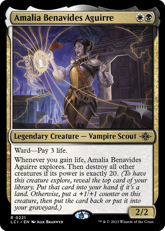 Amalia Benavides Aguirre (PLCI-221P) - The Lost Caverns of Ixalan Promos Foil - Premium MTG Single from Wizards of the Coast - Just $1.35! Shop now at Game Crave Tournament Store