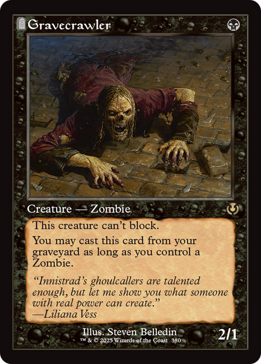 Gravecrawler (Retro Frame) (-380) - Innistrad Remastered - Premium MTG Single from Wizards of the Coast - Just $0.99! Shop now at Game Crave Tournament Store