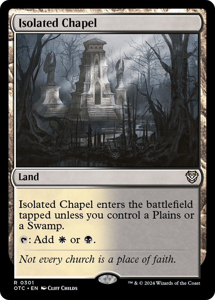 Isolated Chapel (OTC-301) - Outlaws of Thunder Junction Commander - Premium MTG Single from Wizards of the Coast - Just $0.86! Shop now at Game Crave Tournament Store