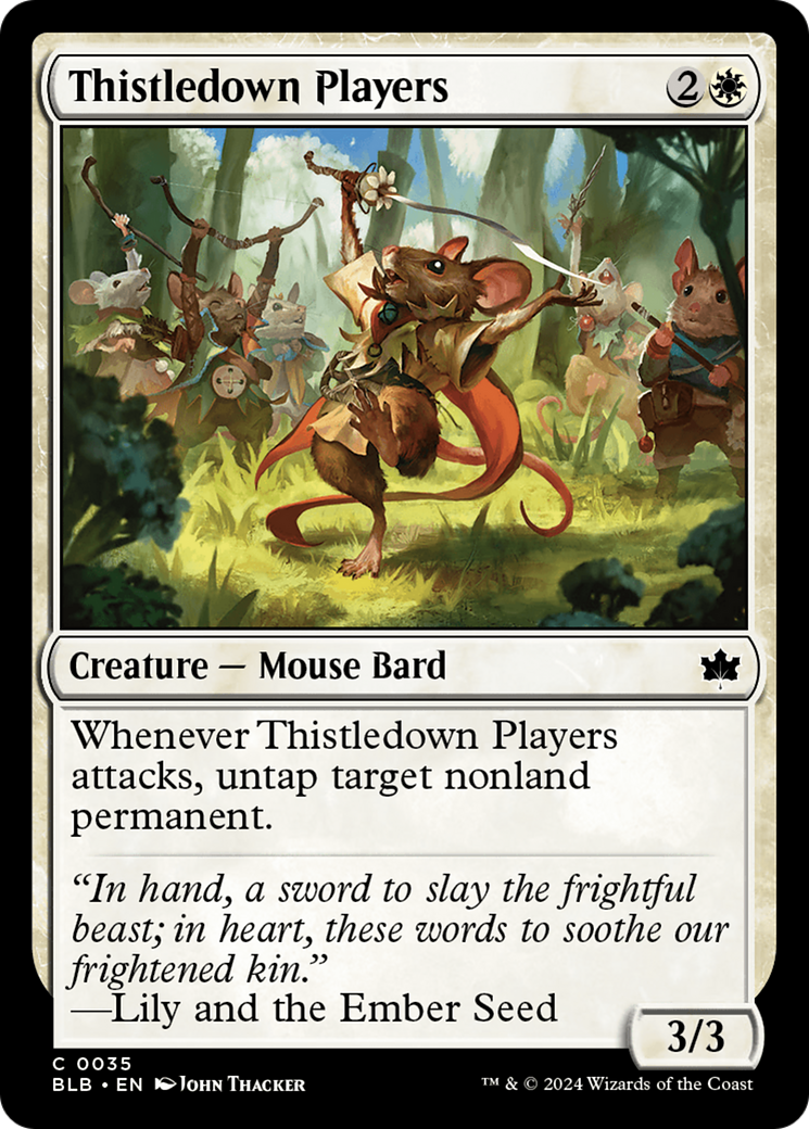 Thistledown Players (BLB-035) - Bloomburrow - Premium MTG Single from Wizards of the Coast - Just $0.25! Shop now at Game Crave Tournament Store