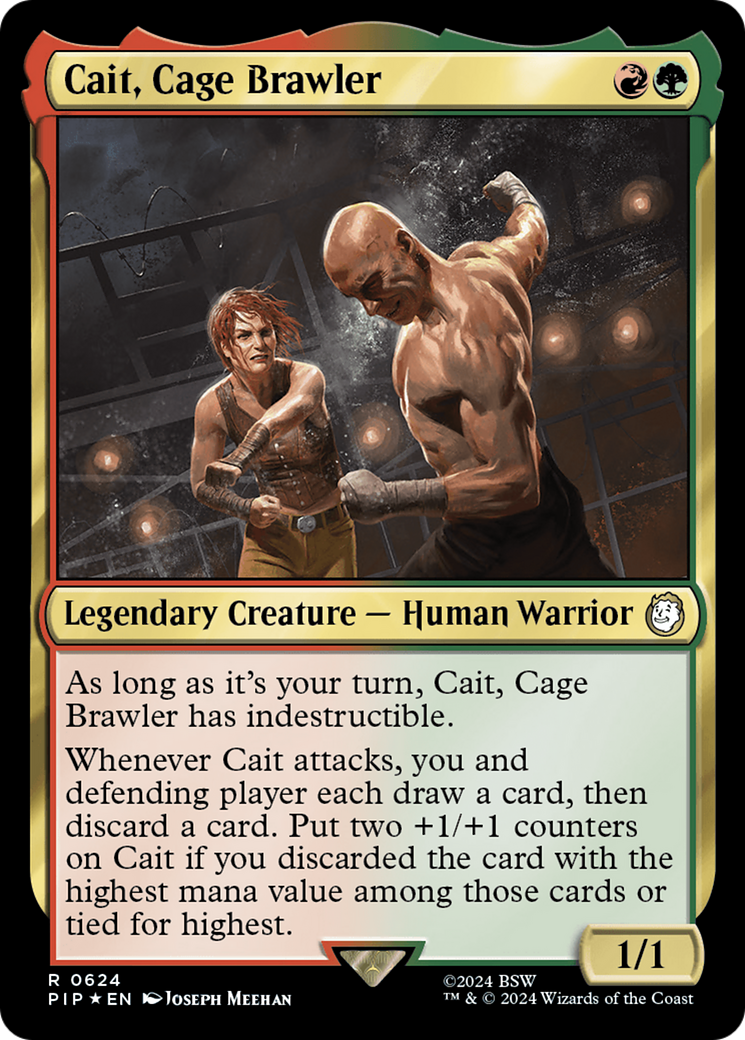 Cait, Cage Brawler (PIP-624) - Fallout - Premium MTG Single from Wizards of the Coast - Just $0.65! Shop now at Game Crave Tournament Store