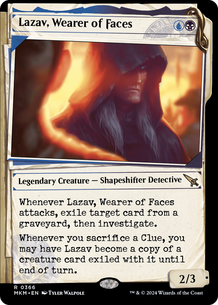 Lazav, Wearer of Faces (MKM-366) - Murders at Karlov Manor: (Showcase) - Premium MTG Single from Wizards of the Coast - Just $0.26! Shop now at Game Crave Tournament Store