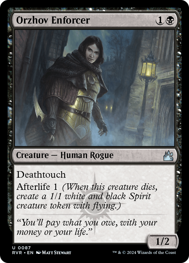 Orzhov Enforcer (RVR-087) - Ravnica Remastered - Premium MTG Single from Wizards of the Coast - Just $0.25! Shop now at Game Crave Tournament Store