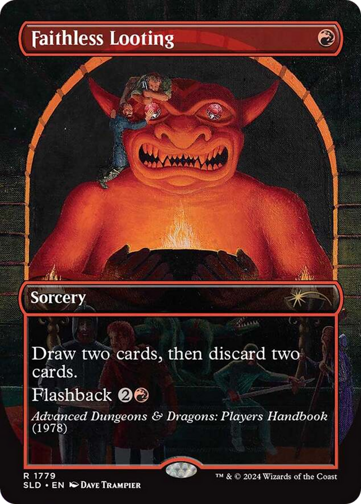 Faithless Looting (SLD-1779) - Secret Lair Drop (Borderless) Foil - Premium MTG Single from Wizards of the Coast - Just $0! Shop now at Game Crave Tournament Store