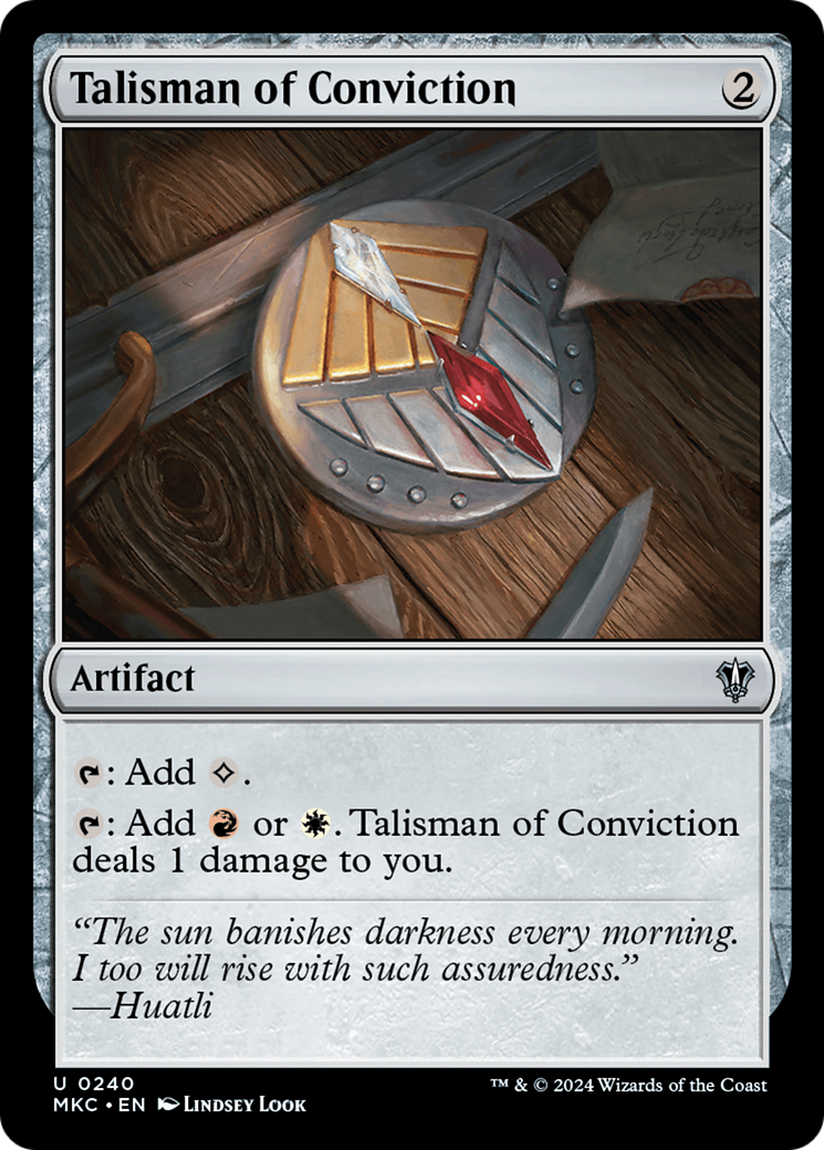 Talisman of Conviction (MKC-240) - Murders at Karlov Manor Commander - Premium MTG Single from Wizards of the Coast - Just $0.25! Shop now at Game Crave Tournament Store