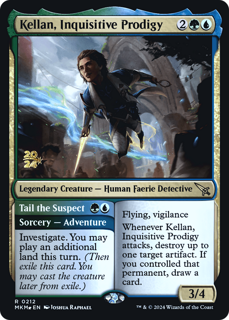Kellan, Inquisitive Prodigy // Tail the Suspect (PMKM-212S) - Murders at Karlov Manor Promos Foil - Premium MTG Single from Wizards of the Coast - Just $1.70! Shop now at Game Crave Tournament Store