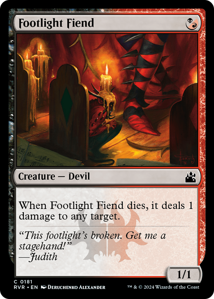 Footlight Fiend (RVR-181) - Ravnica Remastered Foil - Premium MTG Single from Wizards of the Coast - Just $0.25! Shop now at Game Crave Tournament Store