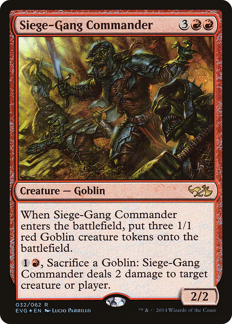 Siege-Gang Commander (EVG-032) - Duel Decks Anthology: Elves vs. Goblins Foil