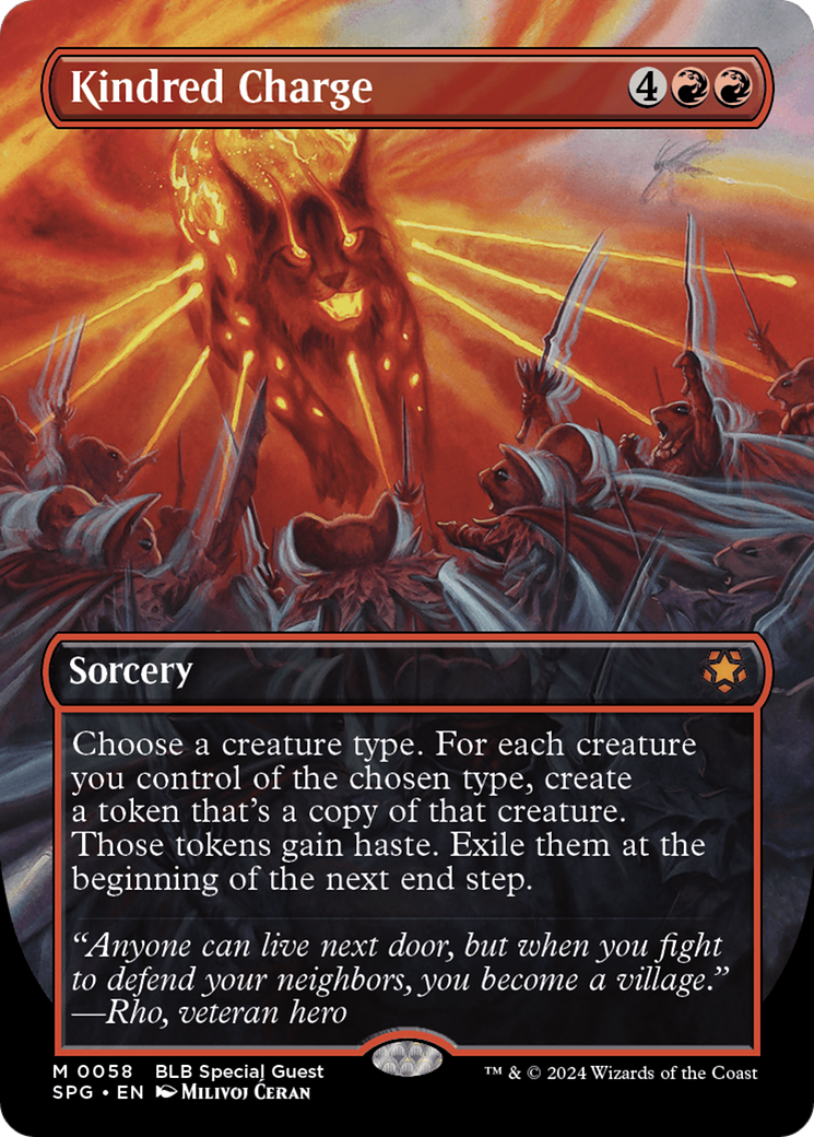 Kindred Charge (SPG-058) - Special Guests (Borderless) - Premium MTG Single from Wizards of the Coast - Just $4.26! Shop now at Game Crave Tournament Store