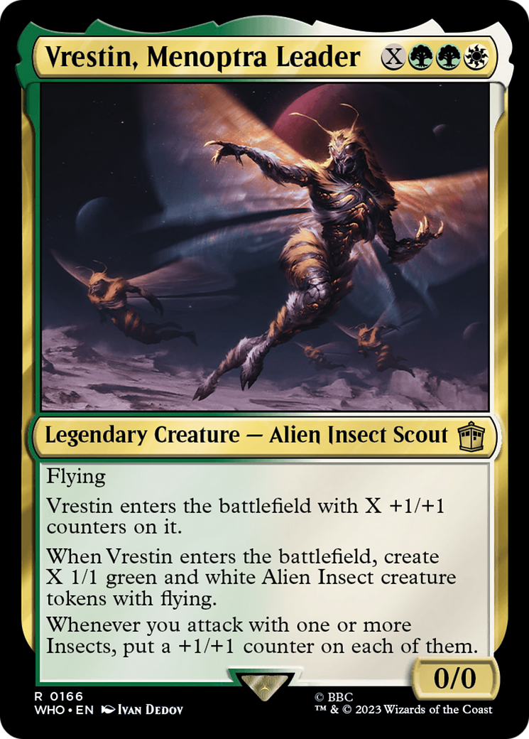 Vrestin, Menoptra Leader (WHO-166) - Doctor Who Foil - Premium MTG Single from Wizards of the Coast - Just $0.73! Shop now at Game Crave Tournament Store
