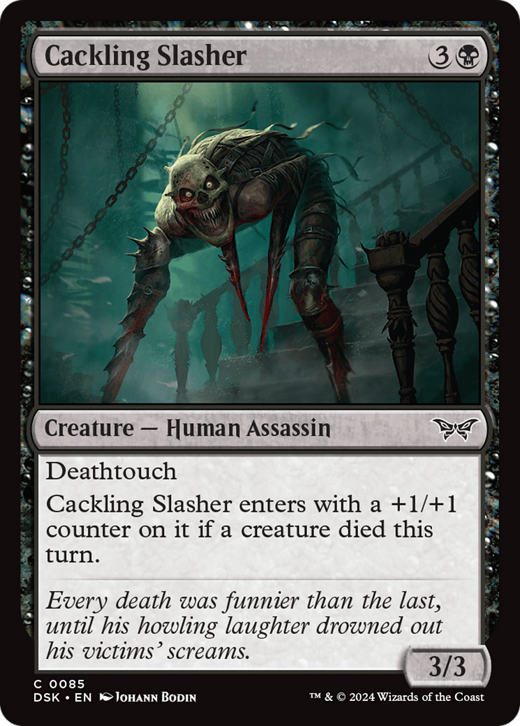 Cackling Slasher (DSK-085) - Duskmourn: House of Horror Foil - Premium MTG Single from Wizards of the Coast - Just $0.25! Shop now at Game Crave Tournament Store