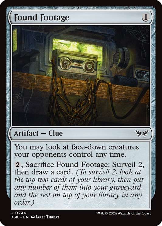 Found Footage (DSK-246) - Duskmourn: House of Horror - Premium MTG Single from Wizards of the Coast - Just $0.25! Shop now at Game Crave Tournament Store