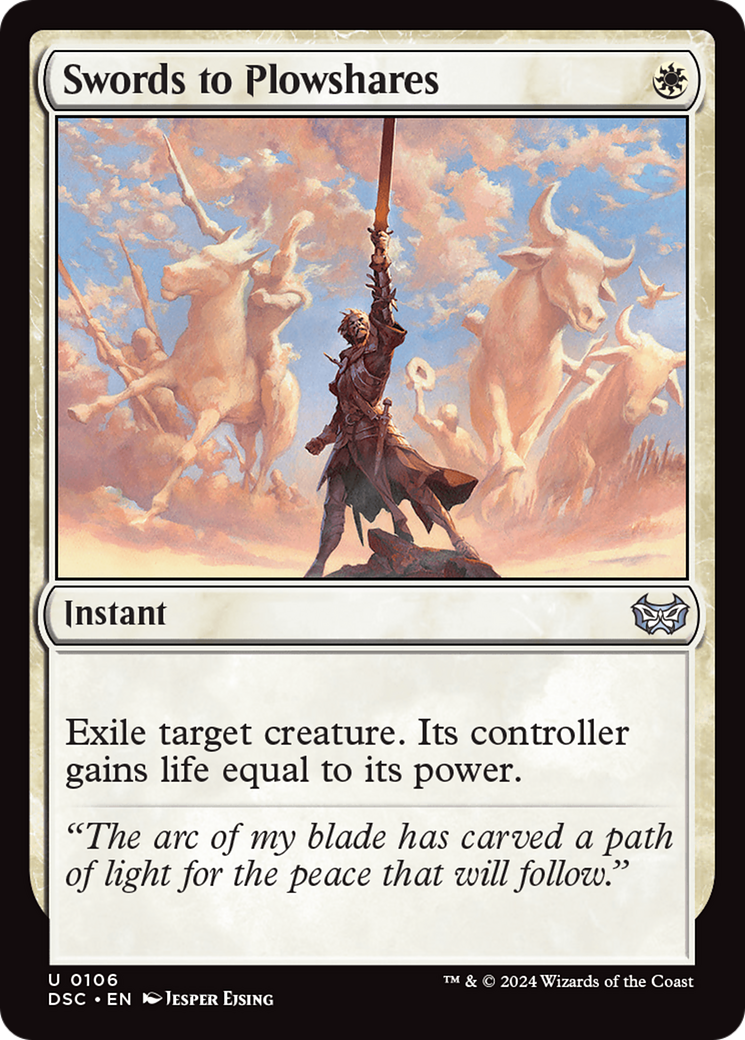 Swords to Plowshares (DSC-106) - Duskmourn: House of Horror Commander - Premium MTG Single from Wizards of the Coast - Just $0.94! Shop now at Game Crave Tournament Store