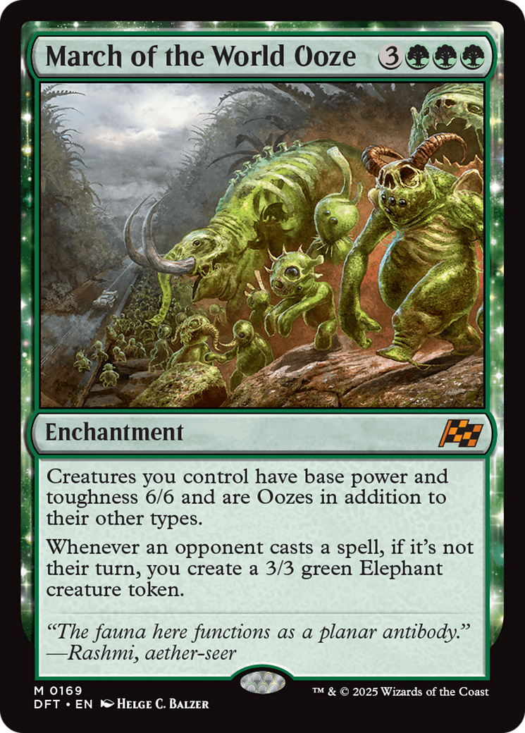 March of the World Ooze (DFT-169) - Aetherdrift Foil - Premium MTG Single from Wizards of the Coast - Just $0.44! Shop now at Game Crave Tournament Store