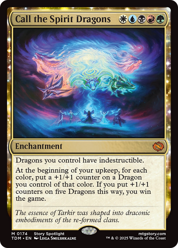Call the Spirit Dragons (TDM-174) - Tarkir: Dragonstorm: (enchantment) - Premium MTG Single from Wizards of the Coast - Just $0.40! Shop now at Game Crave Tournament Store