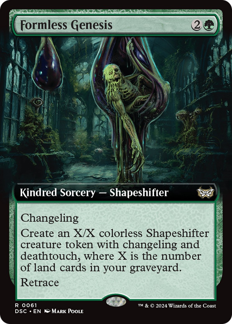 Formless Genesis (DSC-061) - Duskmourn: House of Horror Commander: (Extended Art) Foil - Premium MTG Single from Wizards of the Coast - Just $0.48! Shop now at Game Crave Tournament Store
