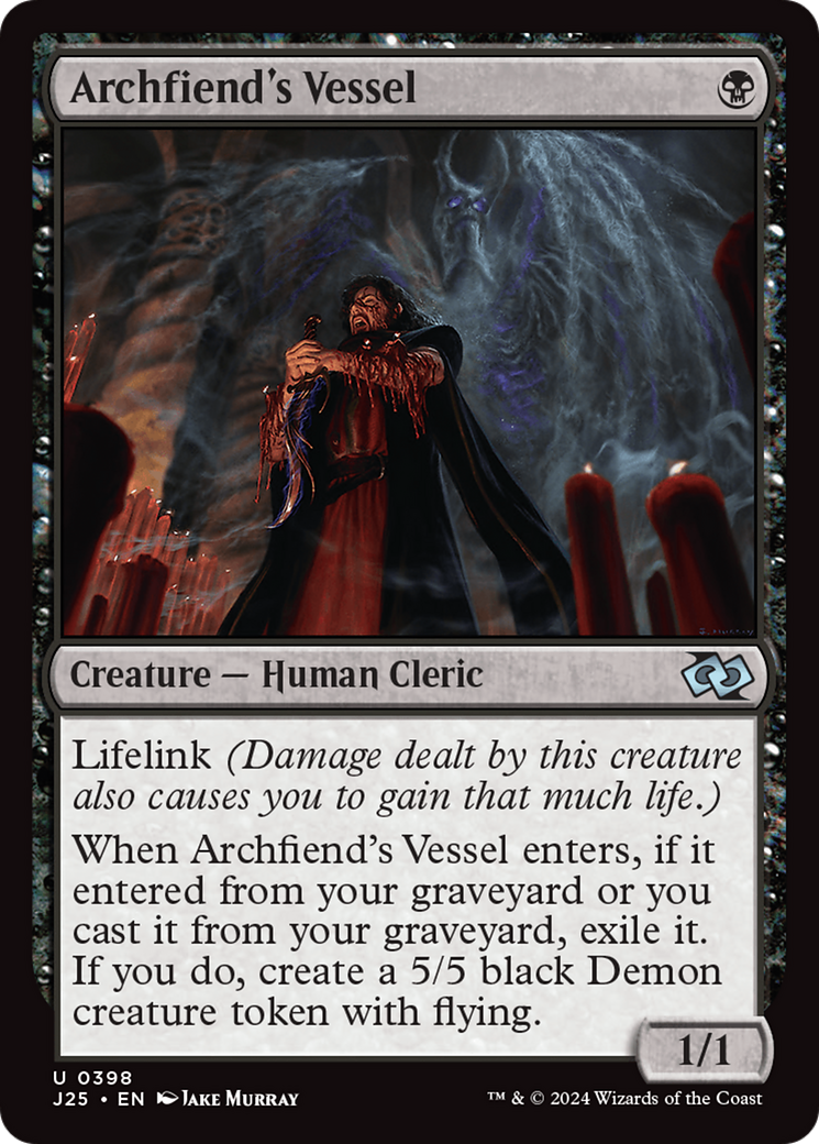 Archfiend's Vessel (J25-398) - Foundations Jumpstart - Premium MTG Single from Wizards of the Coast - Just $0.25! Shop now at Game Crave Tournament Store