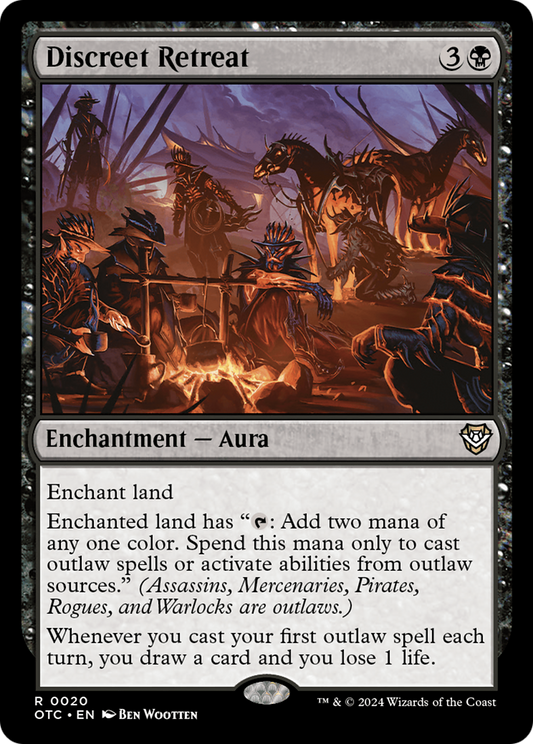 Discreet Retreat (OTC-020) - Outlaws of Thunder Junction Commander - Premium MTG Single from Wizards of the Coast - Just $0.25! Shop now at Game Crave Tournament Store