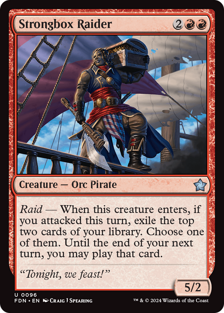 Strongbox Raider (FDN-096) - Foundations Foil - Premium MTG Single from Wizards of the Coast - Just $0.25! Shop now at Game Crave Tournament Store