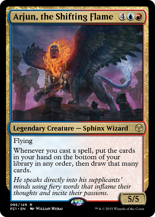 Arjun, the Shifting Flame (PZ1-095) - Legendary Cube Prize Pack Foil