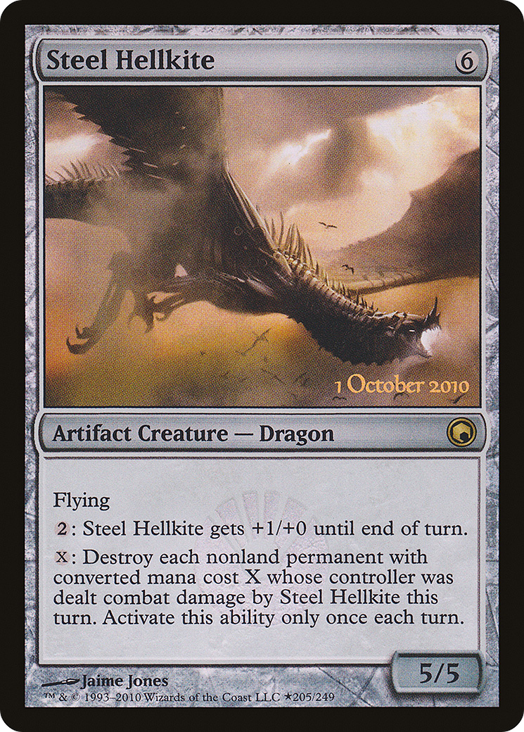 Steel Hellkite (PSOM-205★) - Scars of Mirrodin Promos Foil
