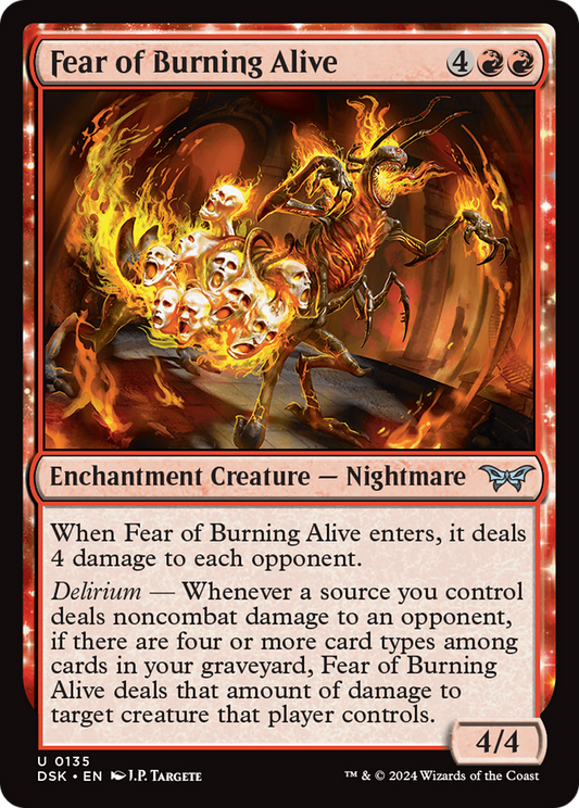 Fear of Burning Alive (DSK-135) - Duskmourn: House of Horror: (nyxtouched) - Premium MTG Single from Wizards of the Coast - Just $0.25! Shop now at Game Crave Tournament Store