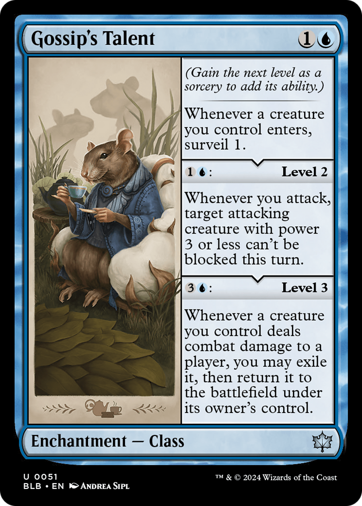 Gossip's Talent (BLB-051) - Bloomburrow - Premium MTG Single from Wizards of the Coast - Just $0.25! Shop now at Game Crave Tournament Store