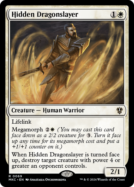 Hidden Dragonslayer (MKC-069) - Murders at Karlov Manor Commander - Premium MTG Single from Wizards of the Coast - Just $0.25! Shop now at Game Crave Tournament Store