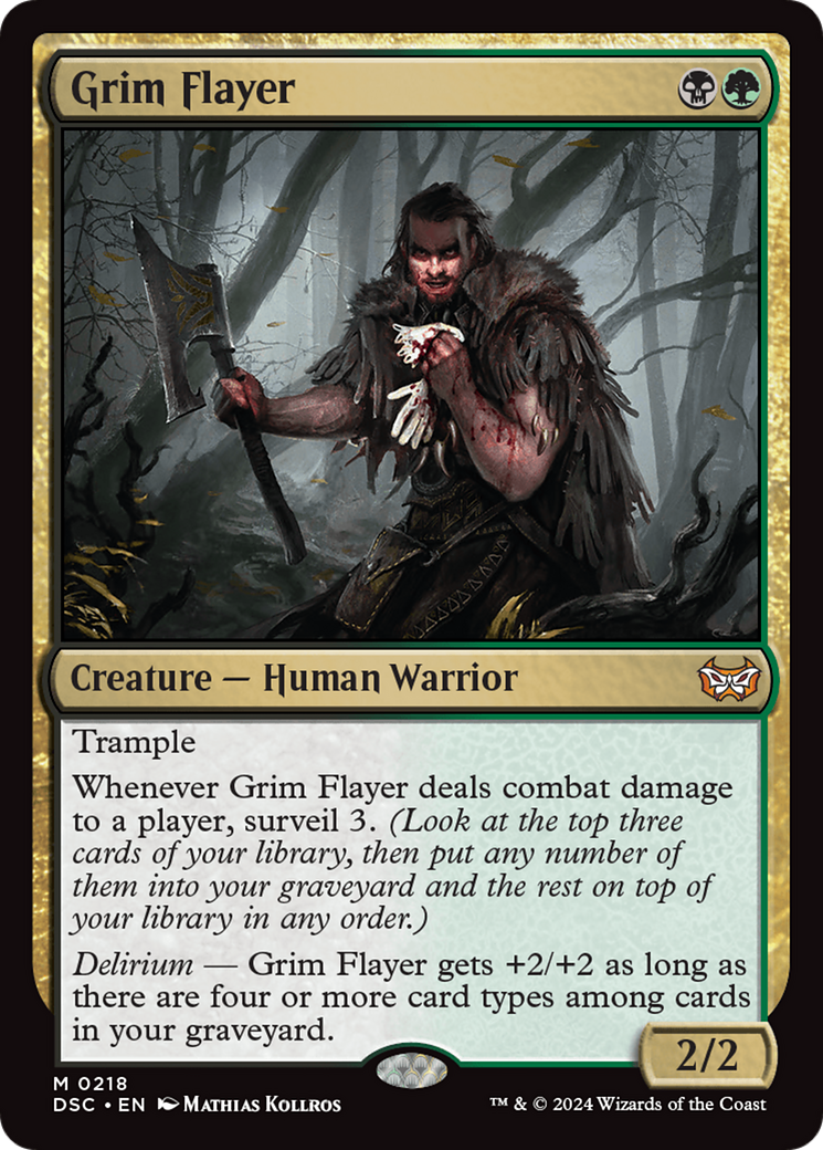 Grim Flayer (DSC-218) - Duskmourn: House of Horror Commander - Premium MTG Single from Wizards of the Coast - Just $0.25! Shop now at Game Crave Tournament Store