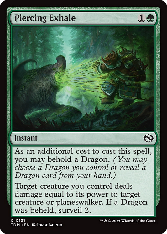 Piercing Exhale (TDM-151) - Tarkir: Dragonstorm Foil - Premium MTG Single from Wizards of the Coast - Just $0.08! Shop now at Game Crave Tournament Store