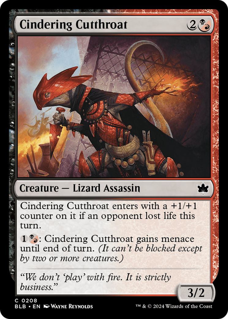 Cindering Cutthroat (BLB-208) - Bloomburrow - Premium MTG Single from Wizards of the Coast - Just $0.25! Shop now at Game Crave Tournament Store