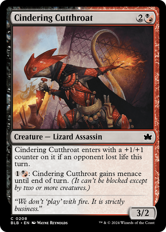 Cindering Cutthroat (BLB-208) - Bloomburrow - Premium MTG Single from Wizards of the Coast - Just $0.25! Shop now at Game Crave Tournament Store