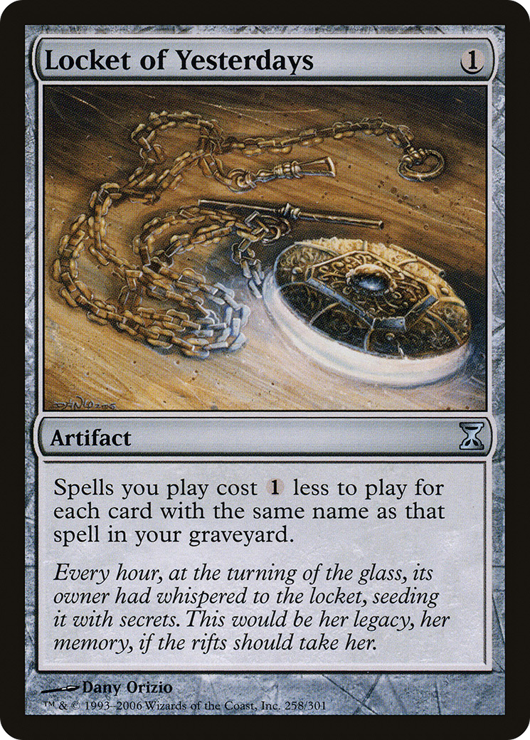 Locket of Yesterdays (TSP-258) - Time Spiral Foil